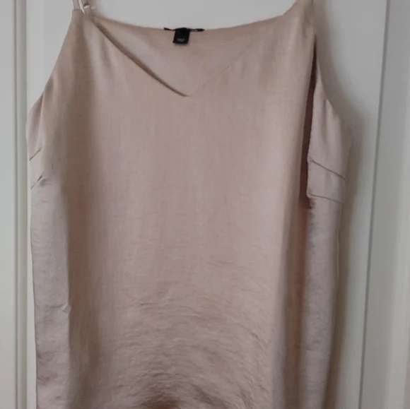 #27 RW&CO. Champagne Satin Tank ~ Size L - Picture 2 of 12